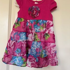 Pink Floral Kids Dress